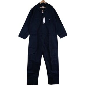 Dickies Coverall Mens 3XL TALL Navy Blue Long Sleeve Workwear Mechanic NEW